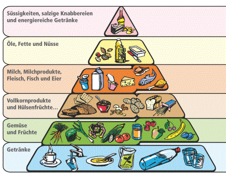 Ausschnitt Lebensmittelpyramide