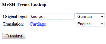 MeSH term lookup